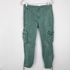 Sundance Womens Utility Pants Size 8 Cotton Stretch Casual Green